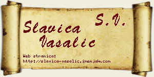 Slavica Vašalić vizit kartica